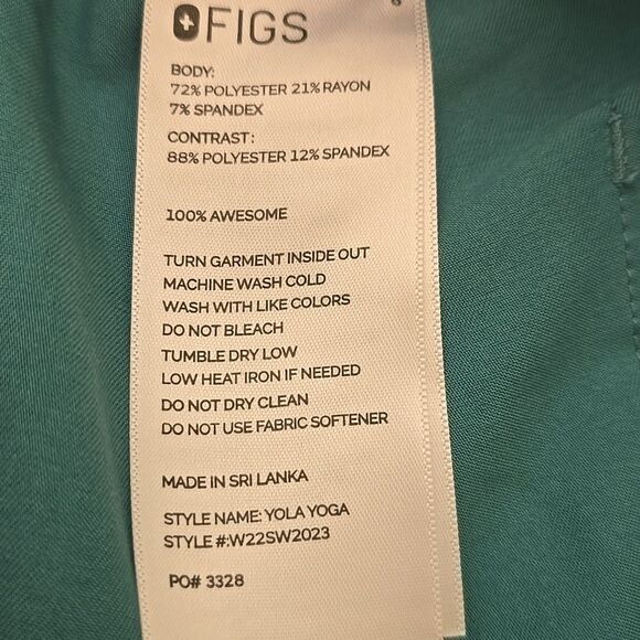 FIGS Technical Collection Teal Blue Green Scrub Pants XXL - Picture 5 of 10